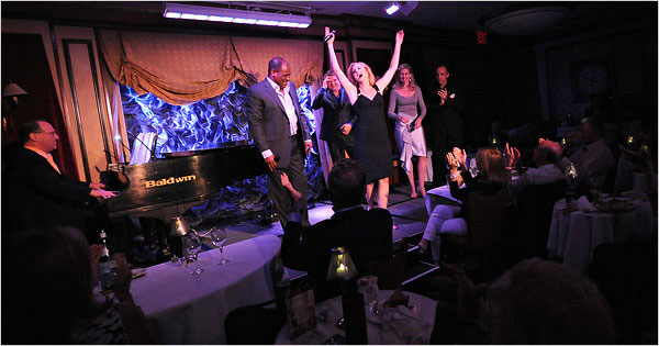 From left, Neil Berg, Rob Evan, Lawrence Clayton, Rita Harvey, Luba Mason and William Michals this week.